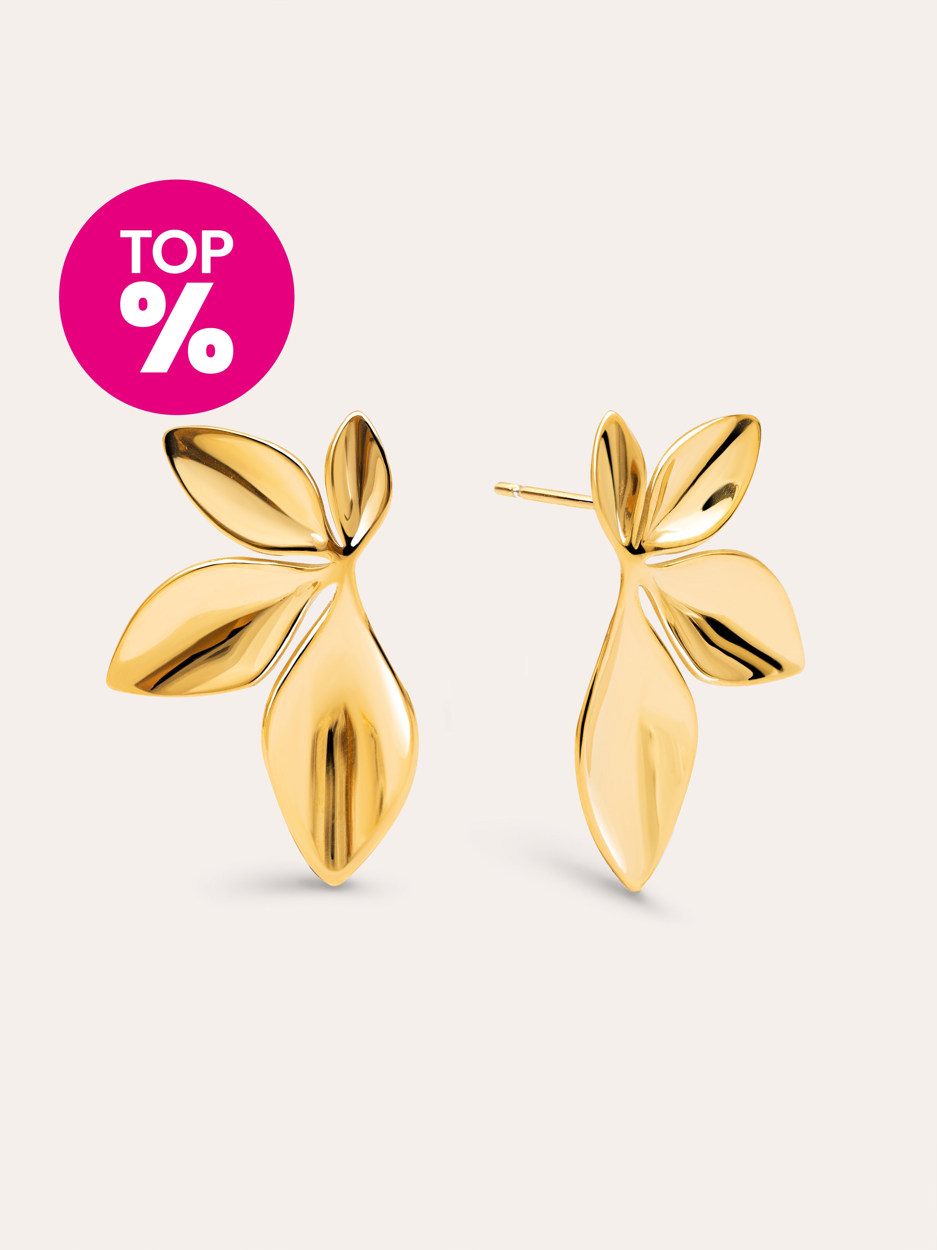 Camila Stainless Steel Gold Earrings