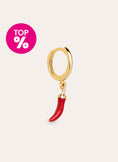 Chilly Pepper Enamel Gold Single Earring 