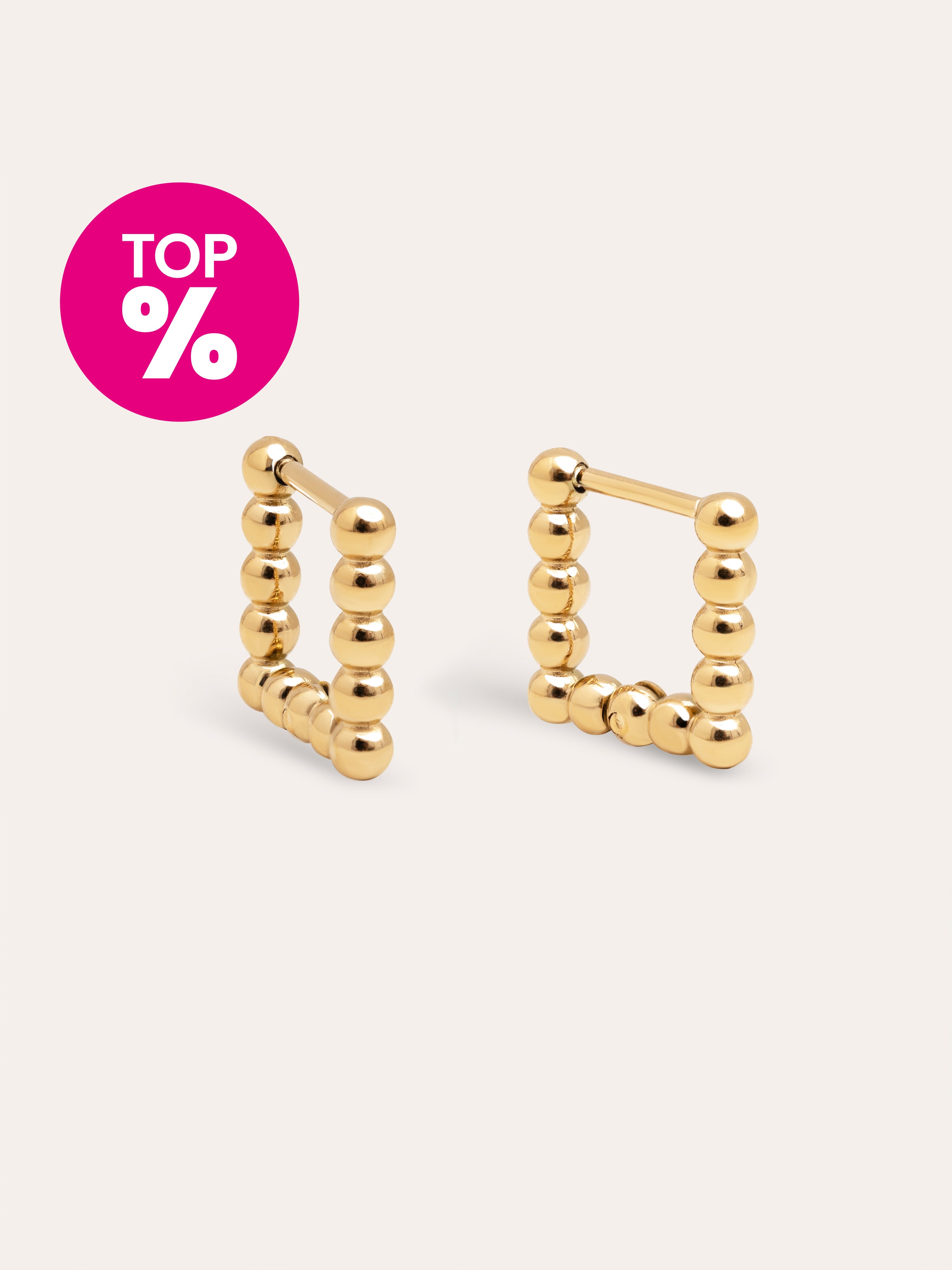 Mila Dots Stainless Steel Gold Earrings 