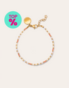 Pulsera Floral Colors Acero Baño Oro