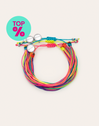 Pack 3 Pulseras Neon Rainbow Fruits Acero