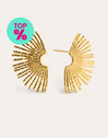 Pendientes Sunbeam Acero Baño Oro