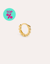 Single Pebbles S Earring Silver 18kt Gold Plated