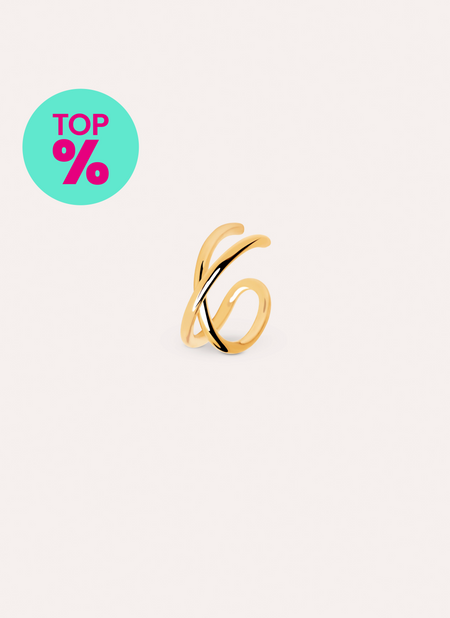 Cross Gold Ear Cuff Single Earring