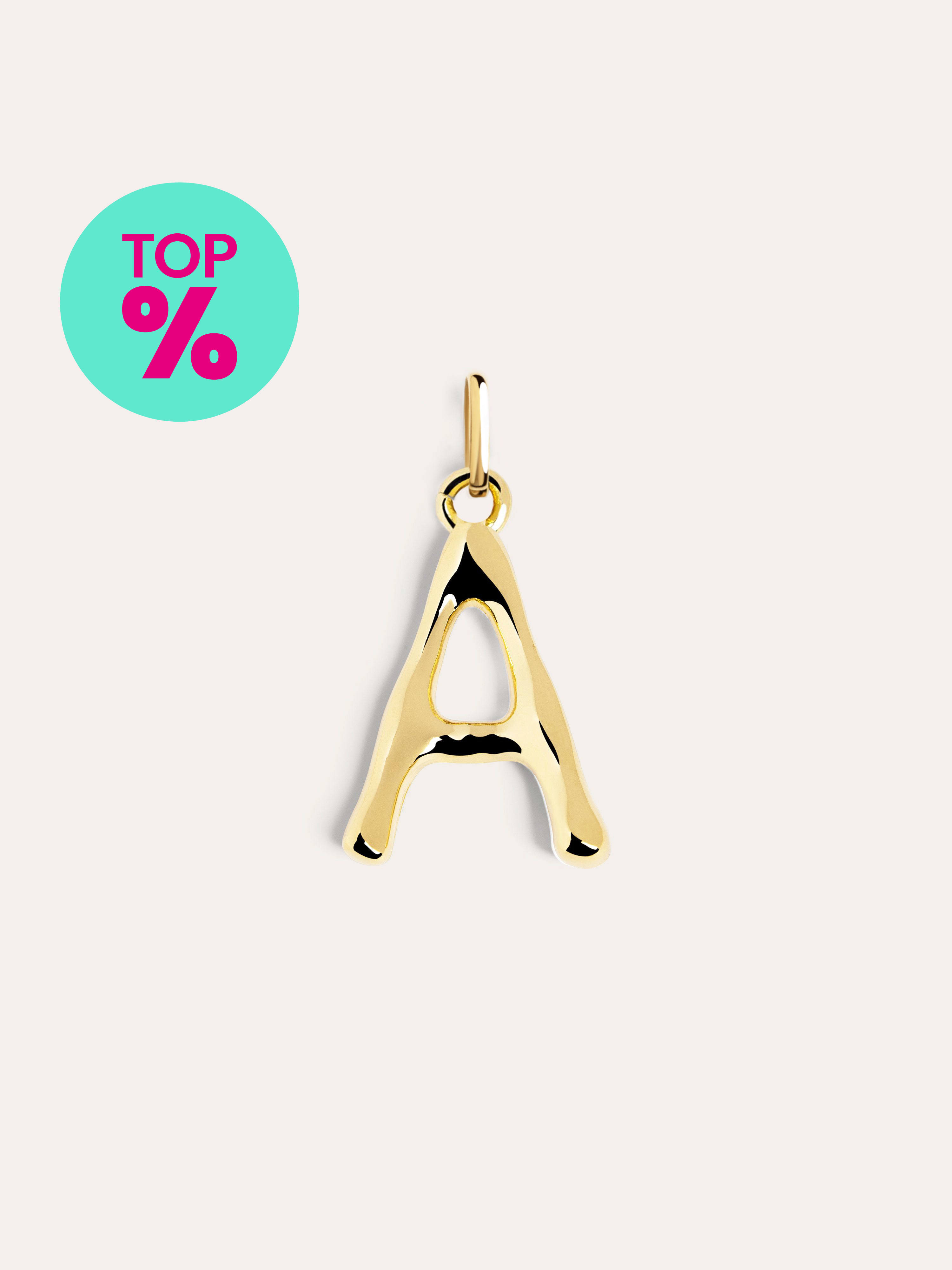 Charm Letter XL Baño Oro