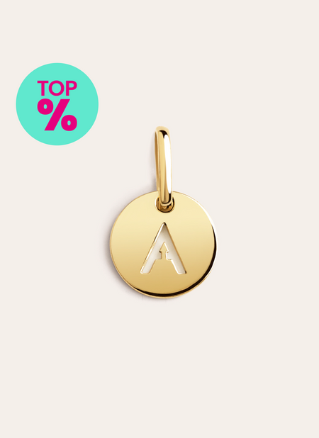 Mini Medallion Gold Letter