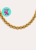 Collar Big Rope Acero Baño Oro