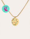 Collar Bling Rainbow Acero Baño Oro