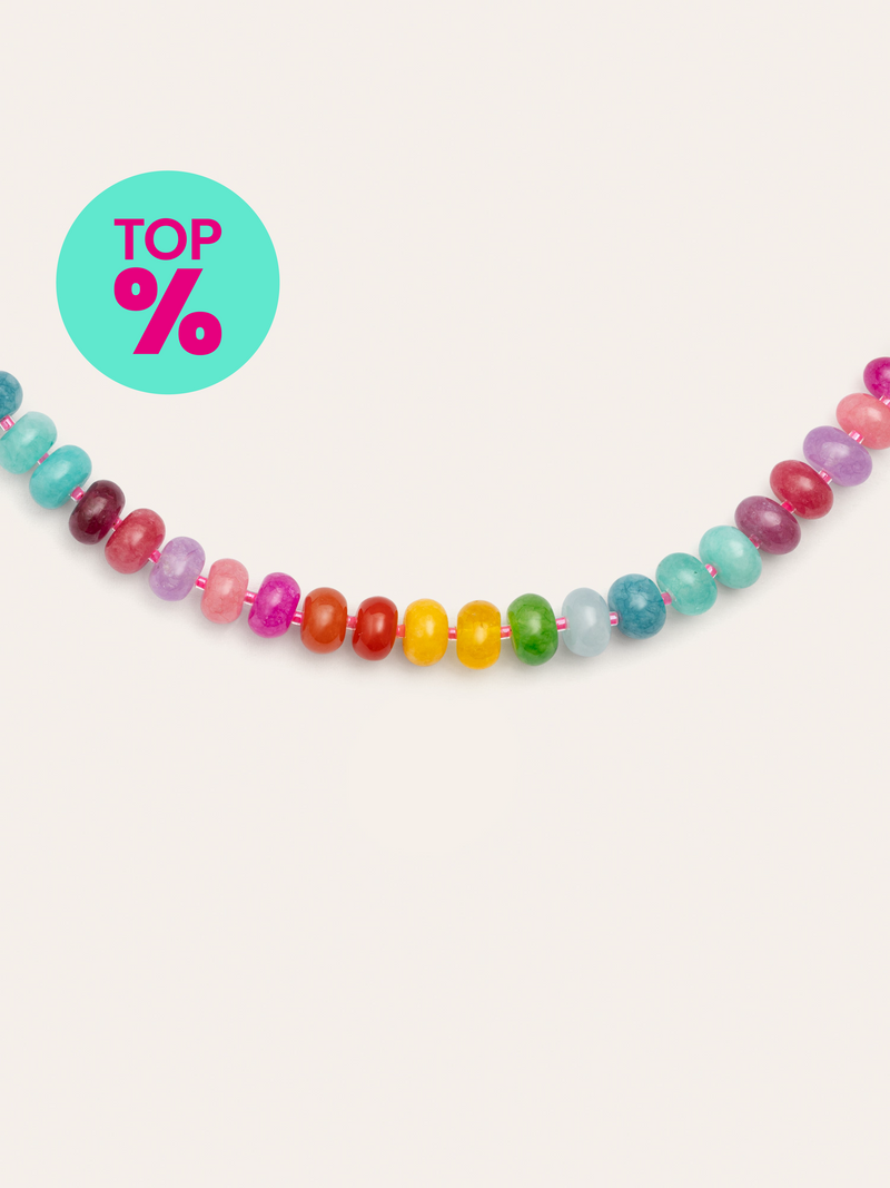 Bloom Stones Stainless Steel Gold Necklace