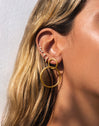 Single Hoop Earring Cleo M Gold Plated
