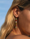 Orchic Drop Gold Earrings