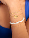 Moon Personalized Gold Bracelet
