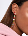 Orchic Drop Gold Earrings