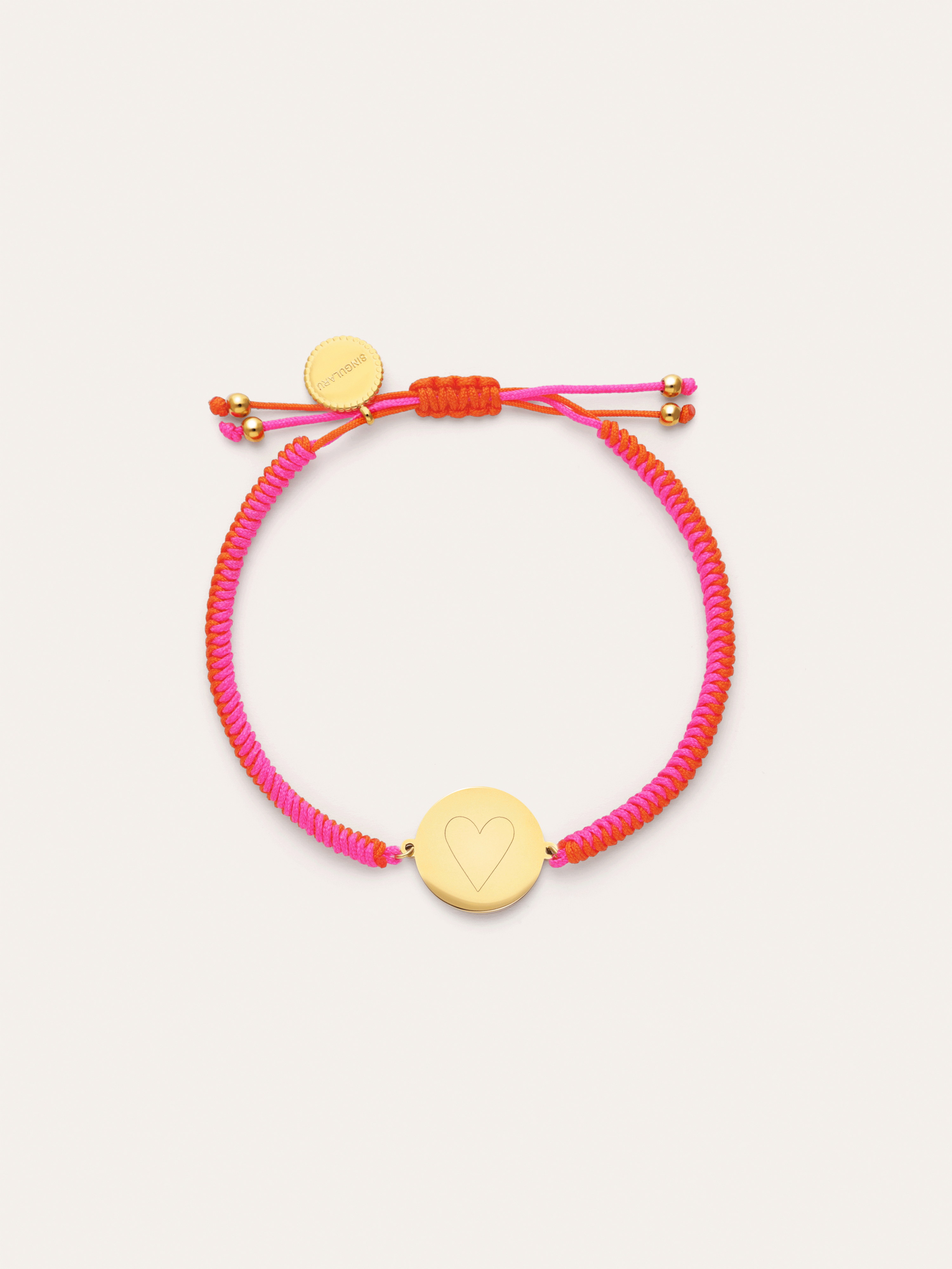 Personalized Bracelet Moon Neon Sunset Steel Gold-Plated