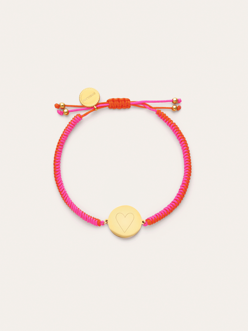 Personalized Bracelet Moon Neon Sunset Steel Gold-Plated