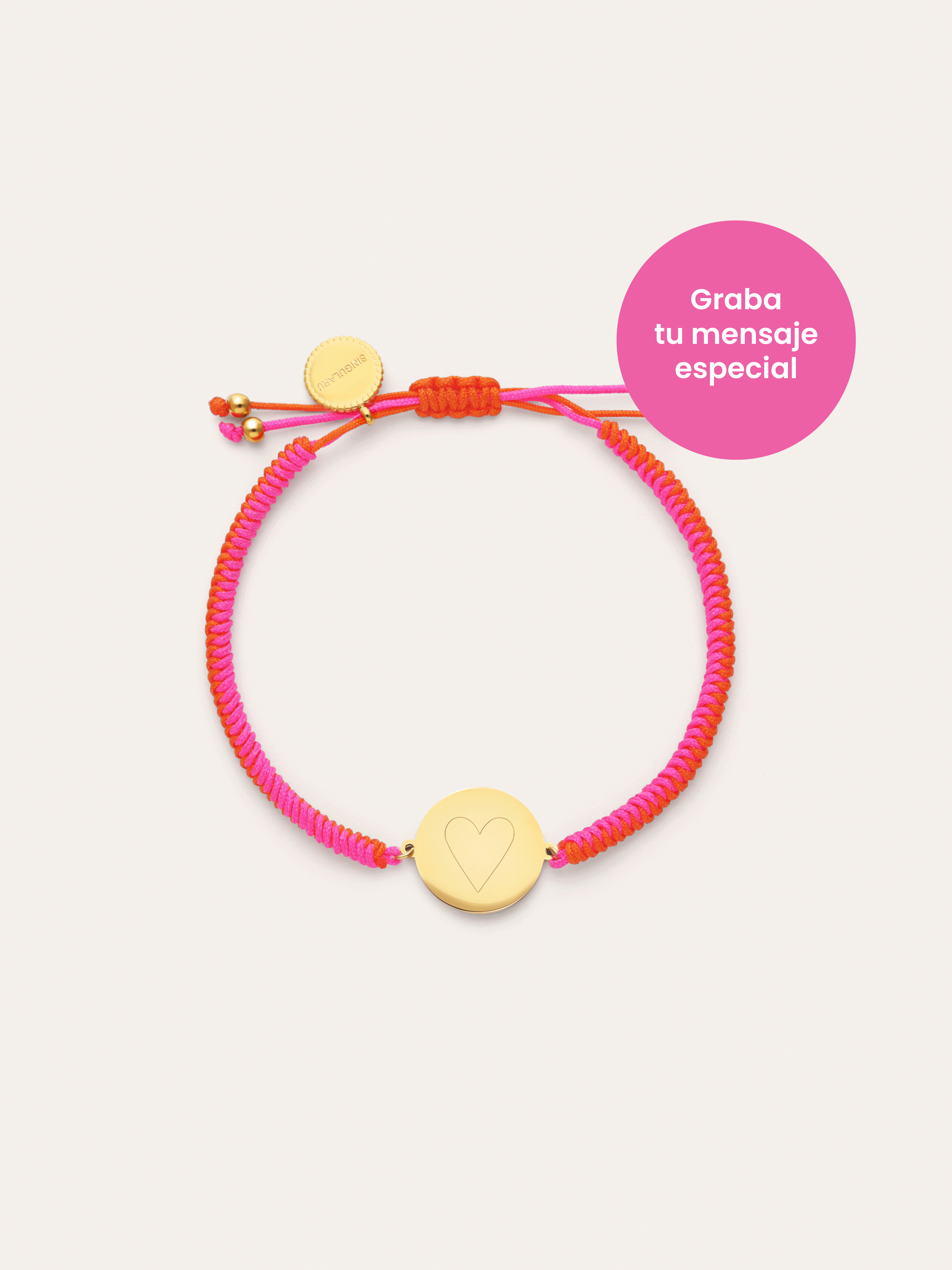 Personalized Bracelet Moon Neon Sunset Steel Gold-Plated