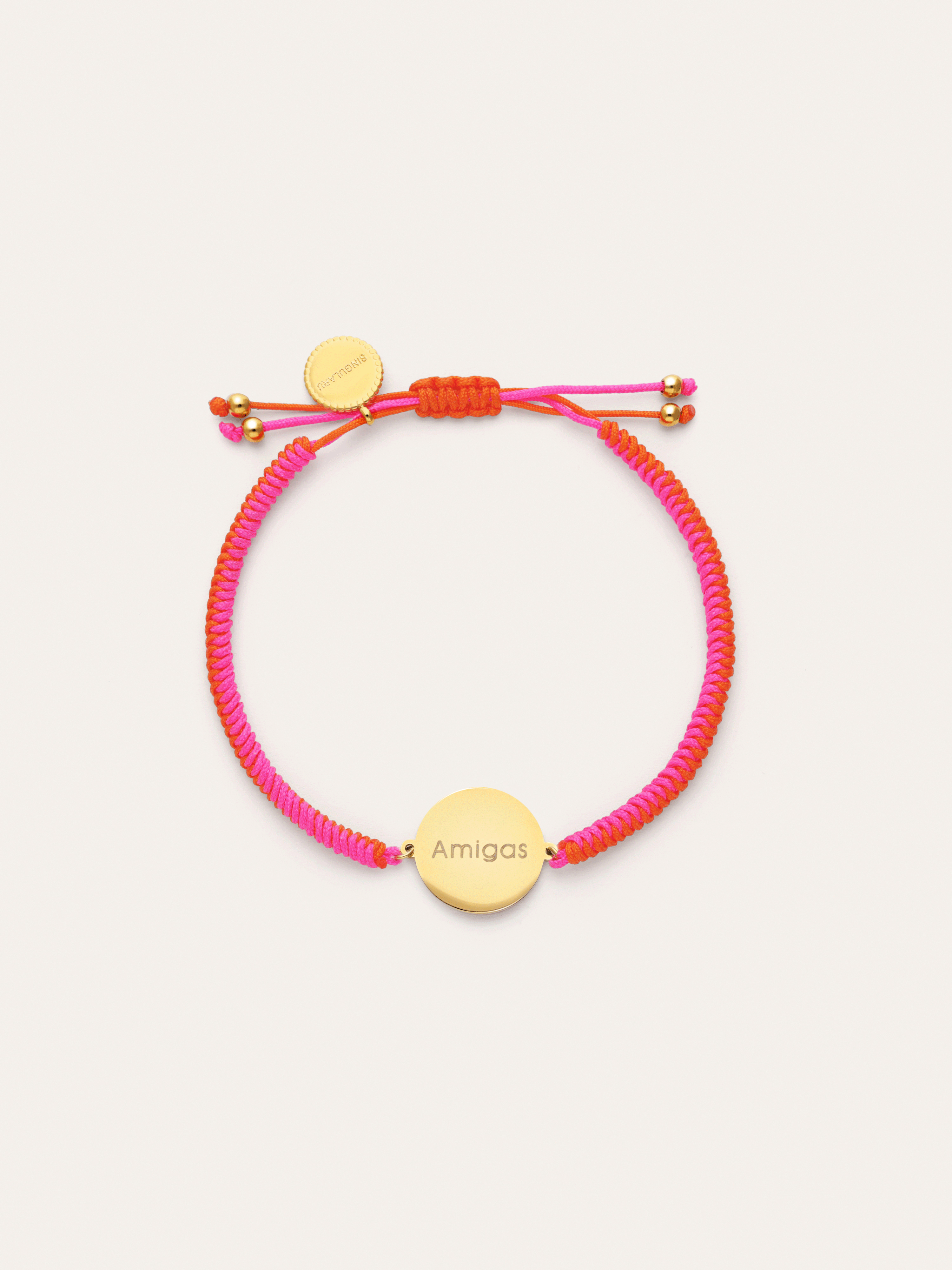 Personalized Bracelet Moon Neon Sunset Steel Gold-Plated
