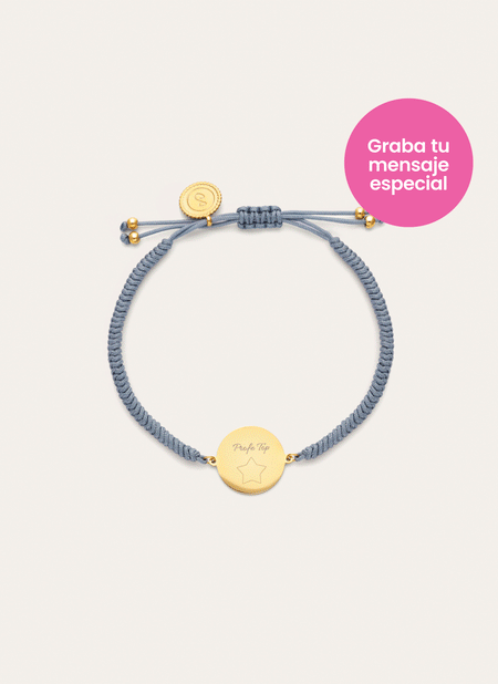 Personalized Moon Marea Steel Bracelet, Gold-Plated