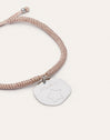 Personalized Bracelet Medallion Organic Pink Steel