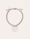 Personalized Bracelet Medallion Organic Pink Steel