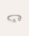 Personalized Ring Letter Spark Steel