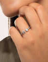 Personalized Ring Letter Spark Steel