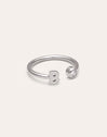 Personalized Ring Letter Spark Steel