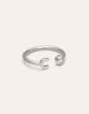 Personalized Ring Letter Spark Steel