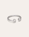 Personalized Ring Letter Spark Steel