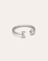 Personalized Ring Letter Spark Steel