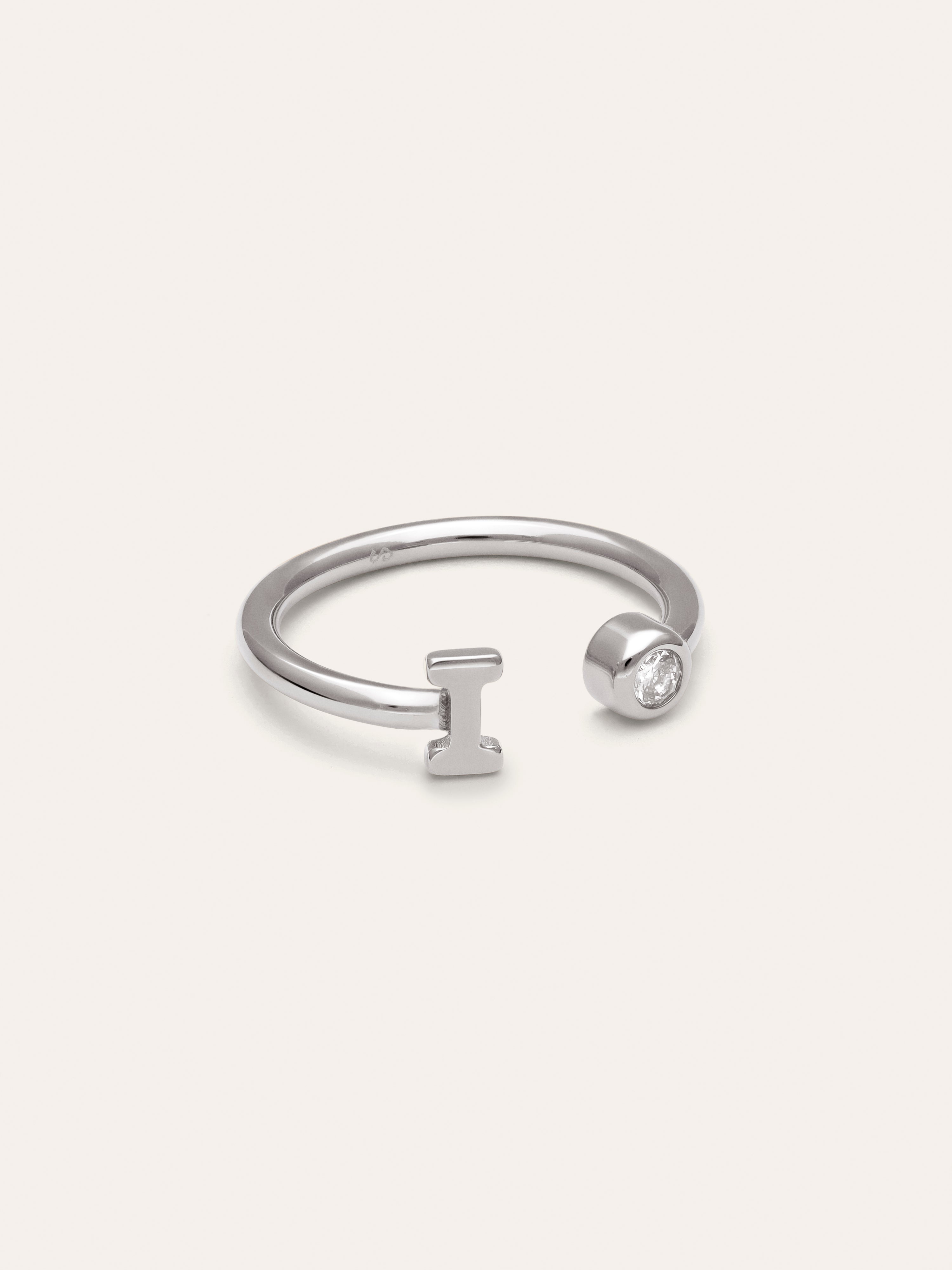 Personalized Ring Letter Spark Steel