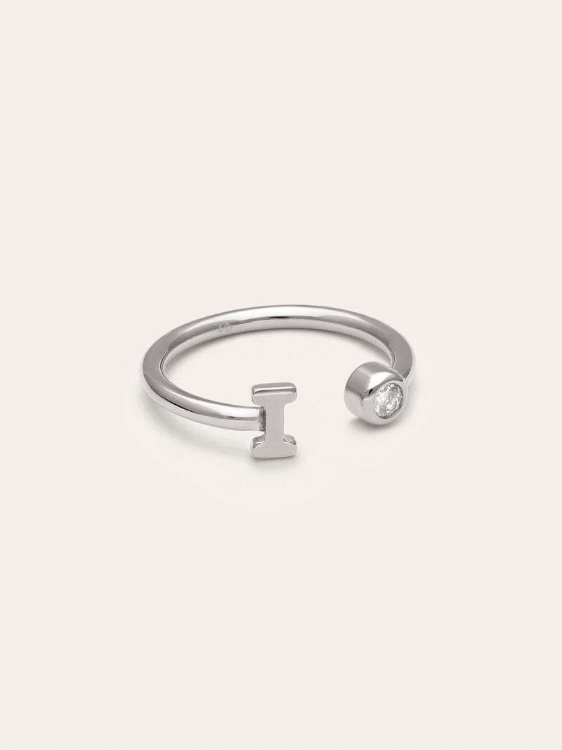Personalized Ring Letter Spark Steel