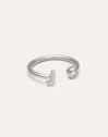 Personalized Ring Letter Spark Steel