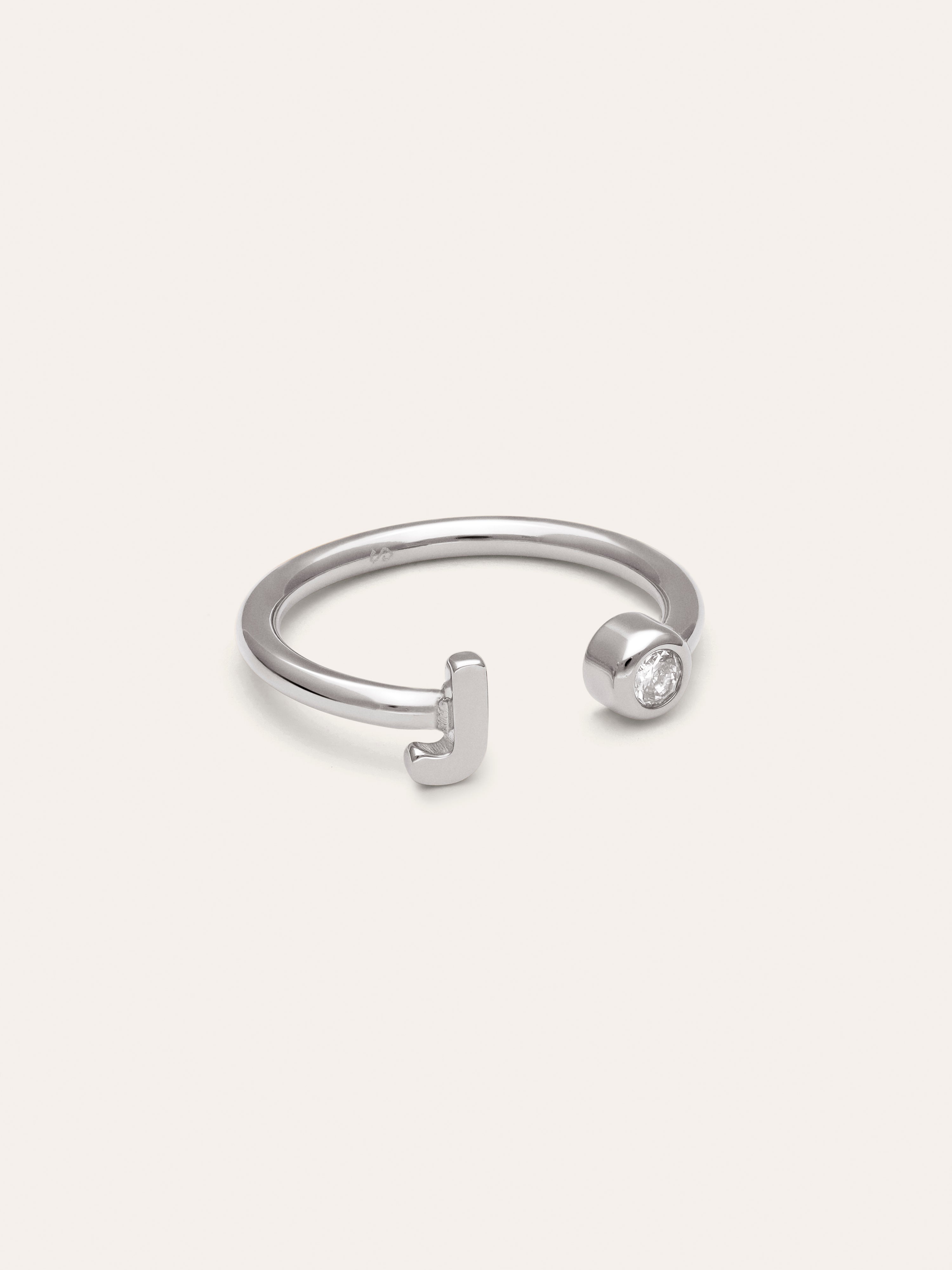 Personalized Ring Letter Spark Steel