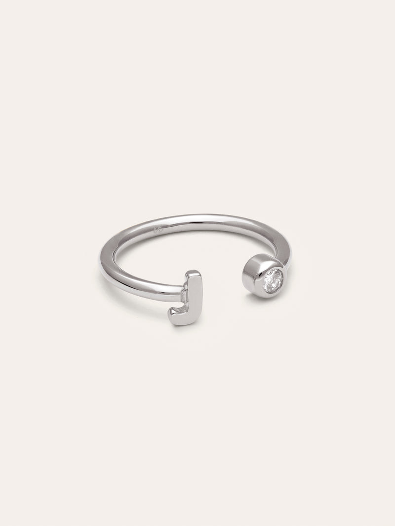 Personalized Ring Letter Spark Steel