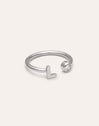 Personalized Ring Letter Spark Steel