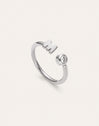 Personalized Ring Letter Spark Steel