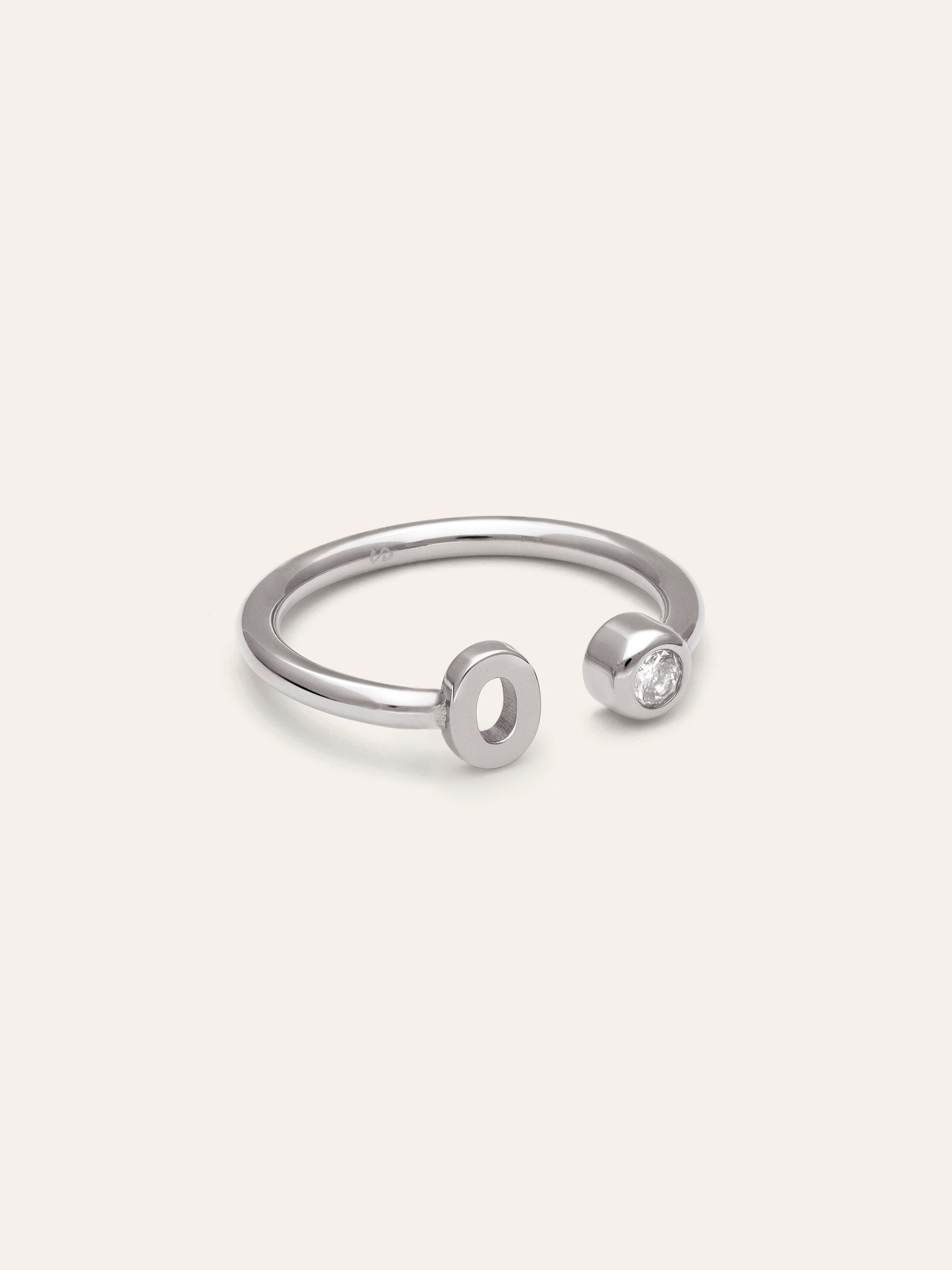 Personalized Ring Letter Spark Steel
