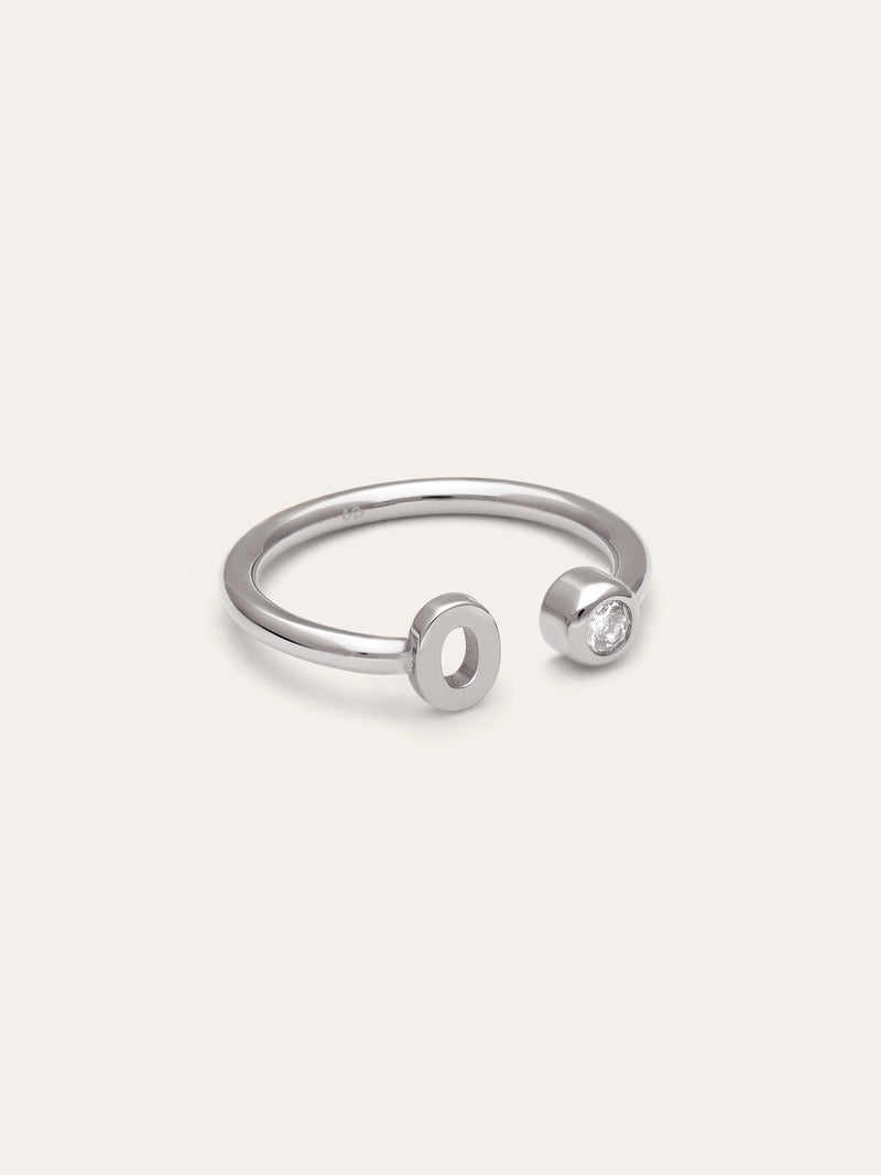 Personalized Ring Letter Spark Steel