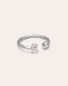 Personalized Ring Letter Spark Steel