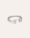 Personalized Ring Letter Spark Steel