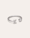 Personalized Ring Letter Spark Steel