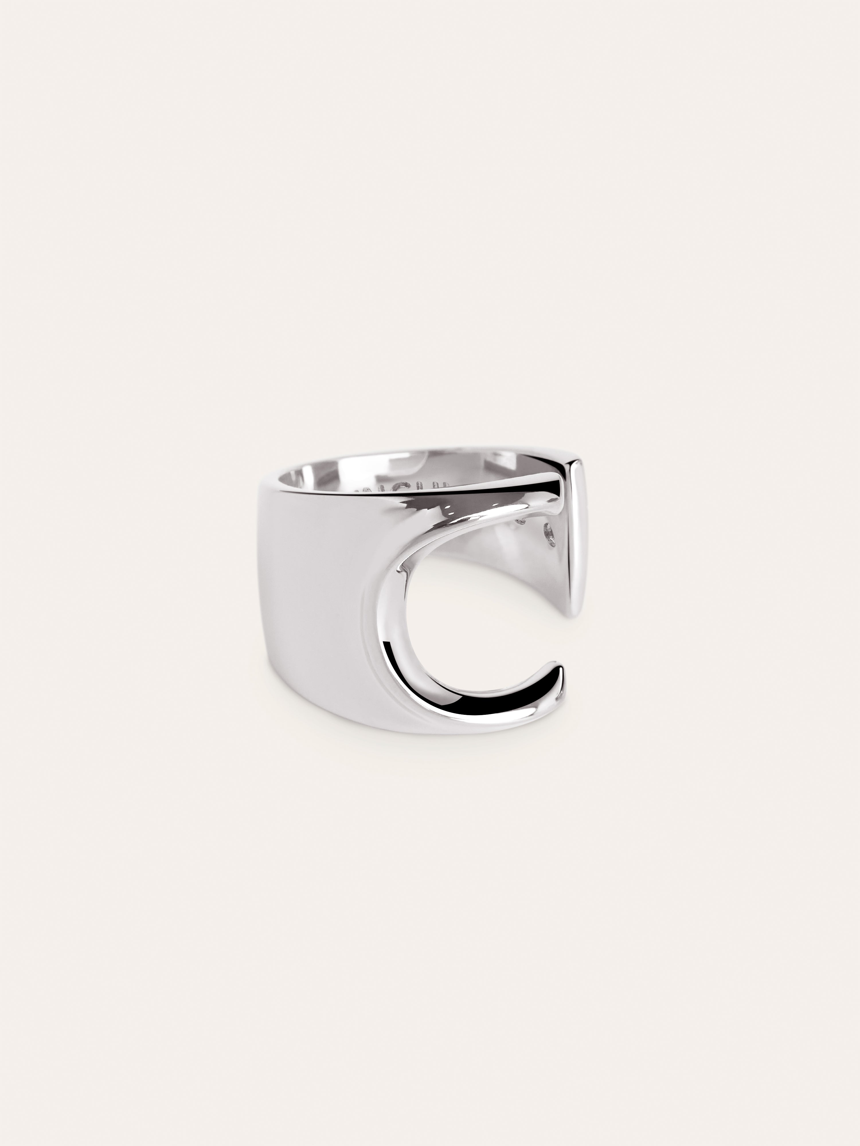 Letter Signet Personalized Ring