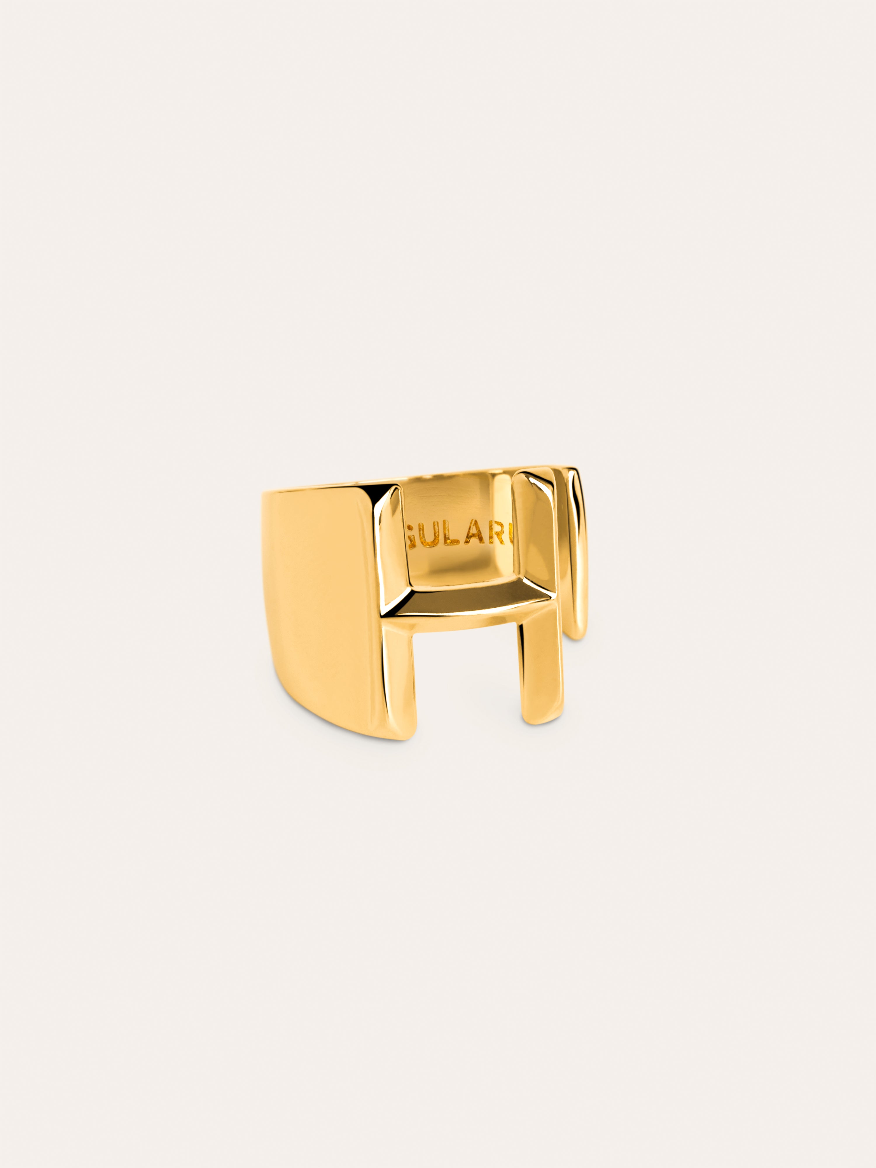 Letter Signet Personalized Gold Ring