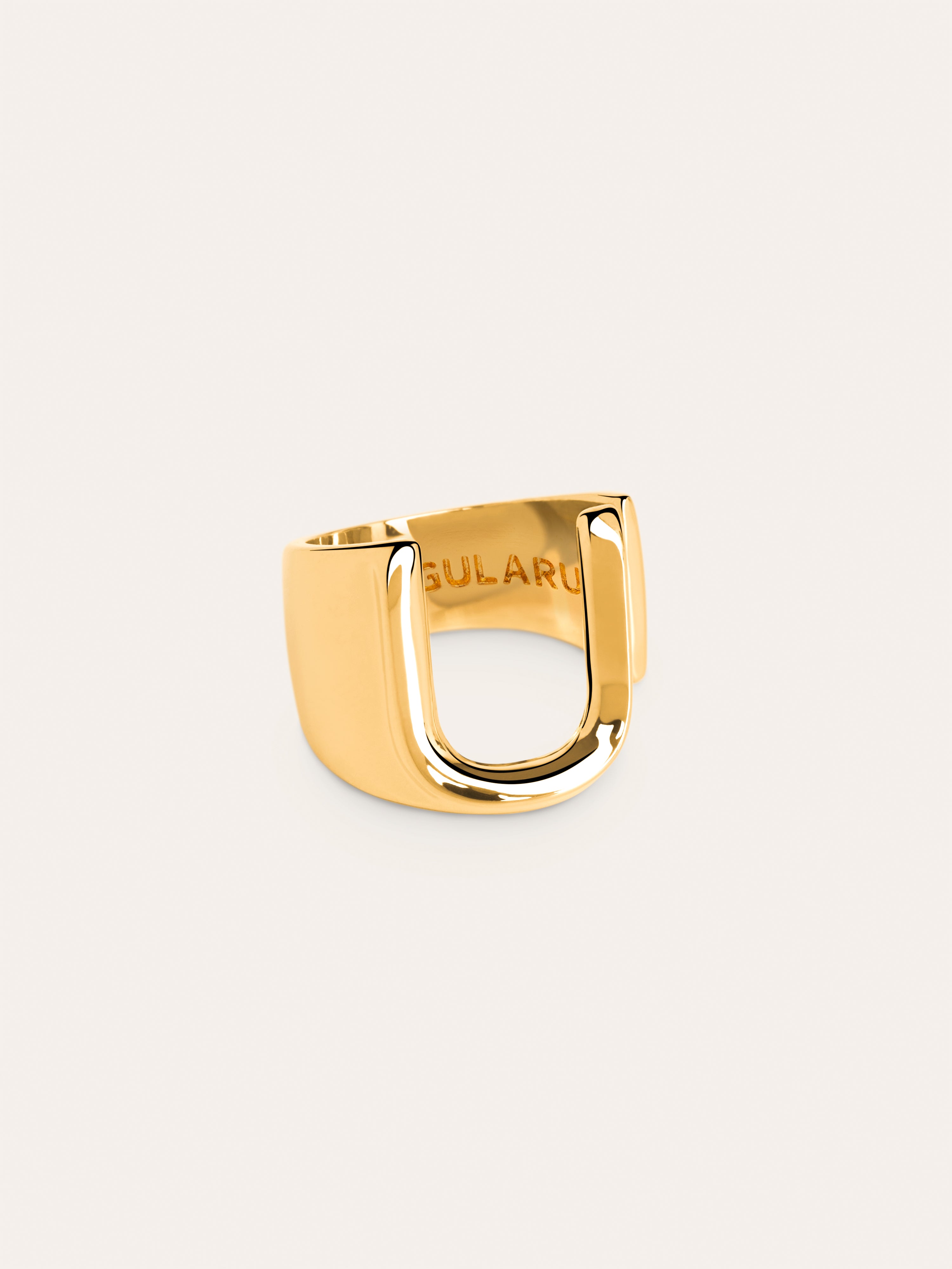 Letter Signet Personalized Gold Ring