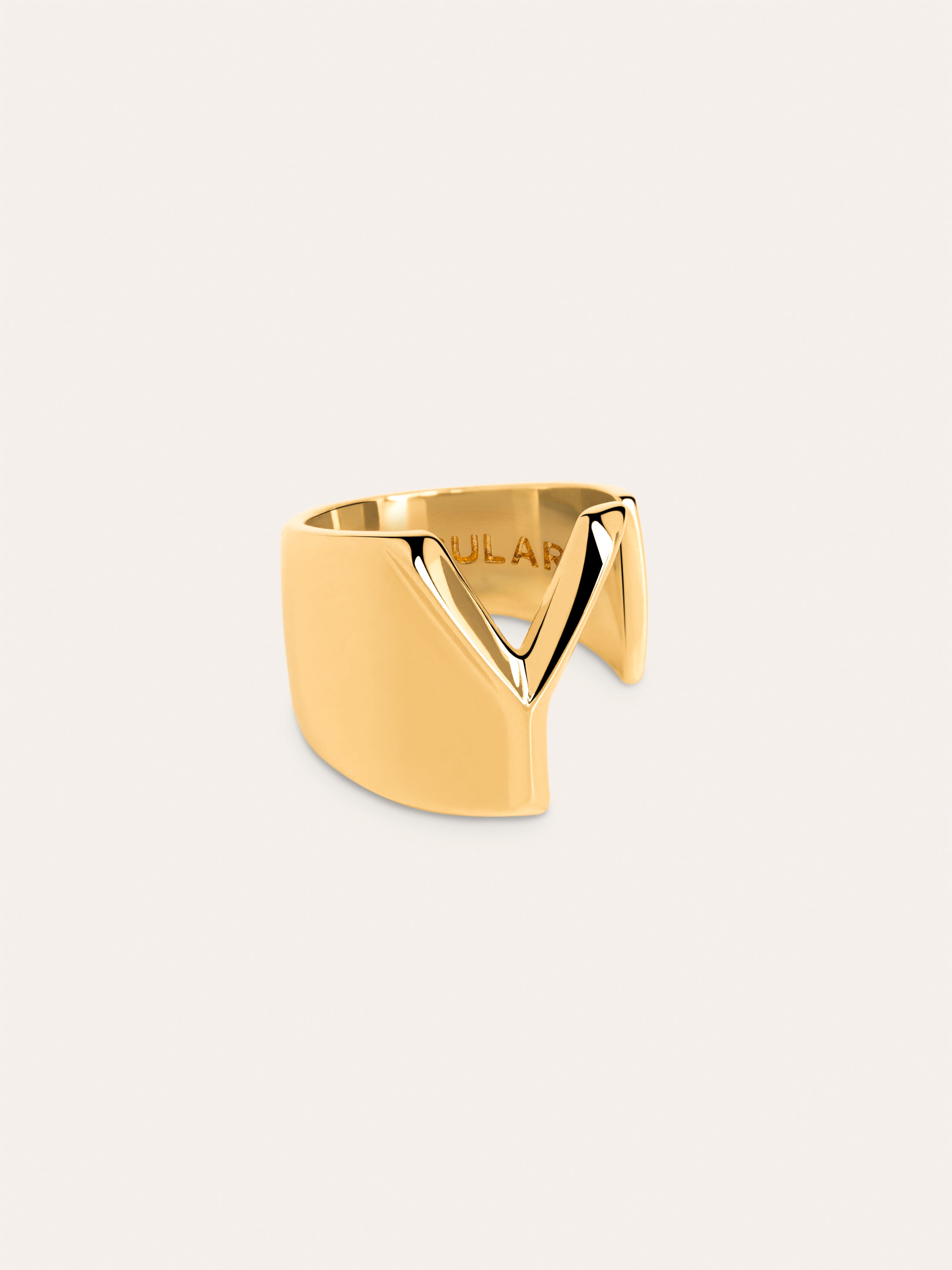 Letter Signet Personalized Gold Ring