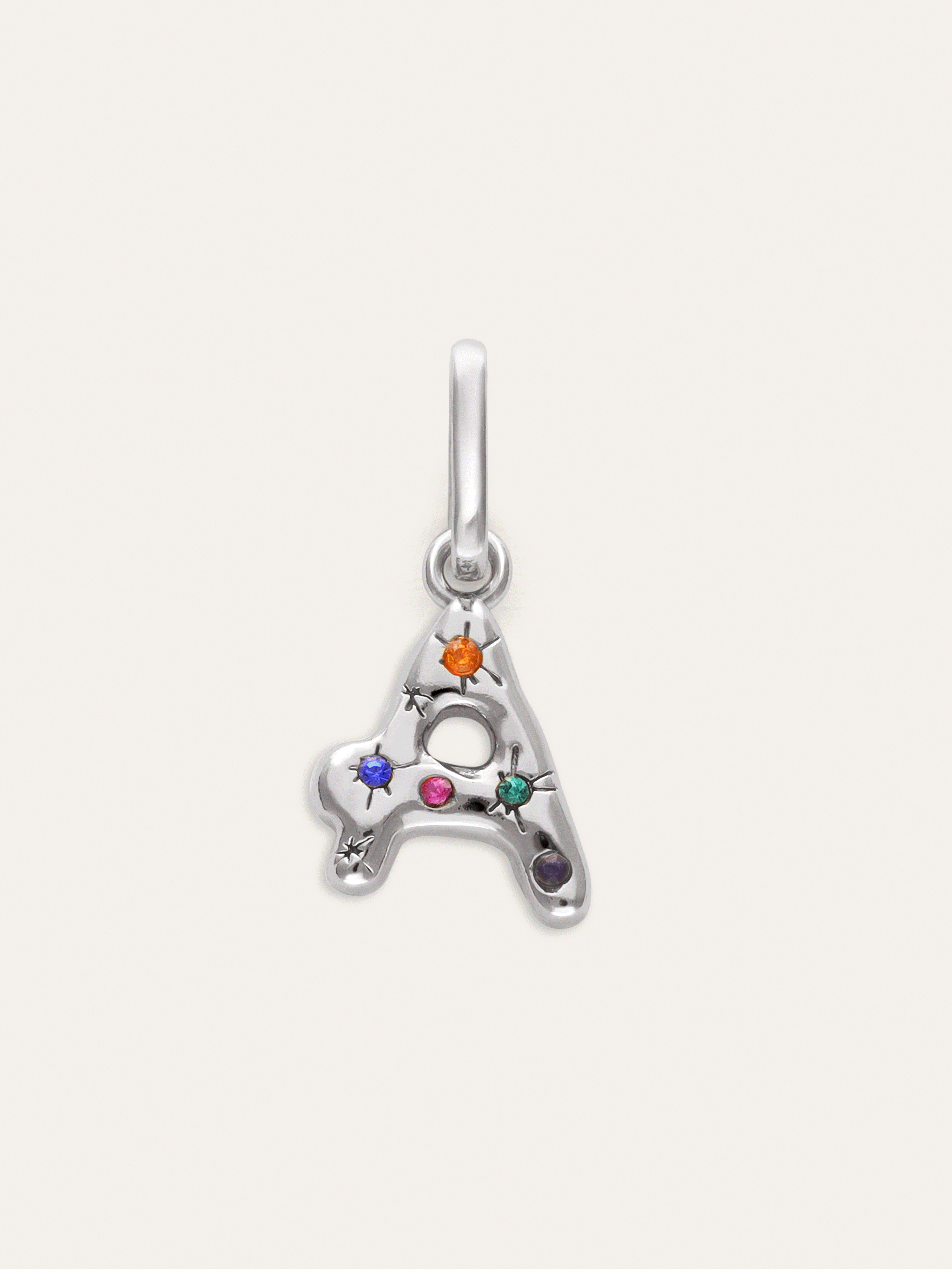 Personalized Initial Charm Organic Colors