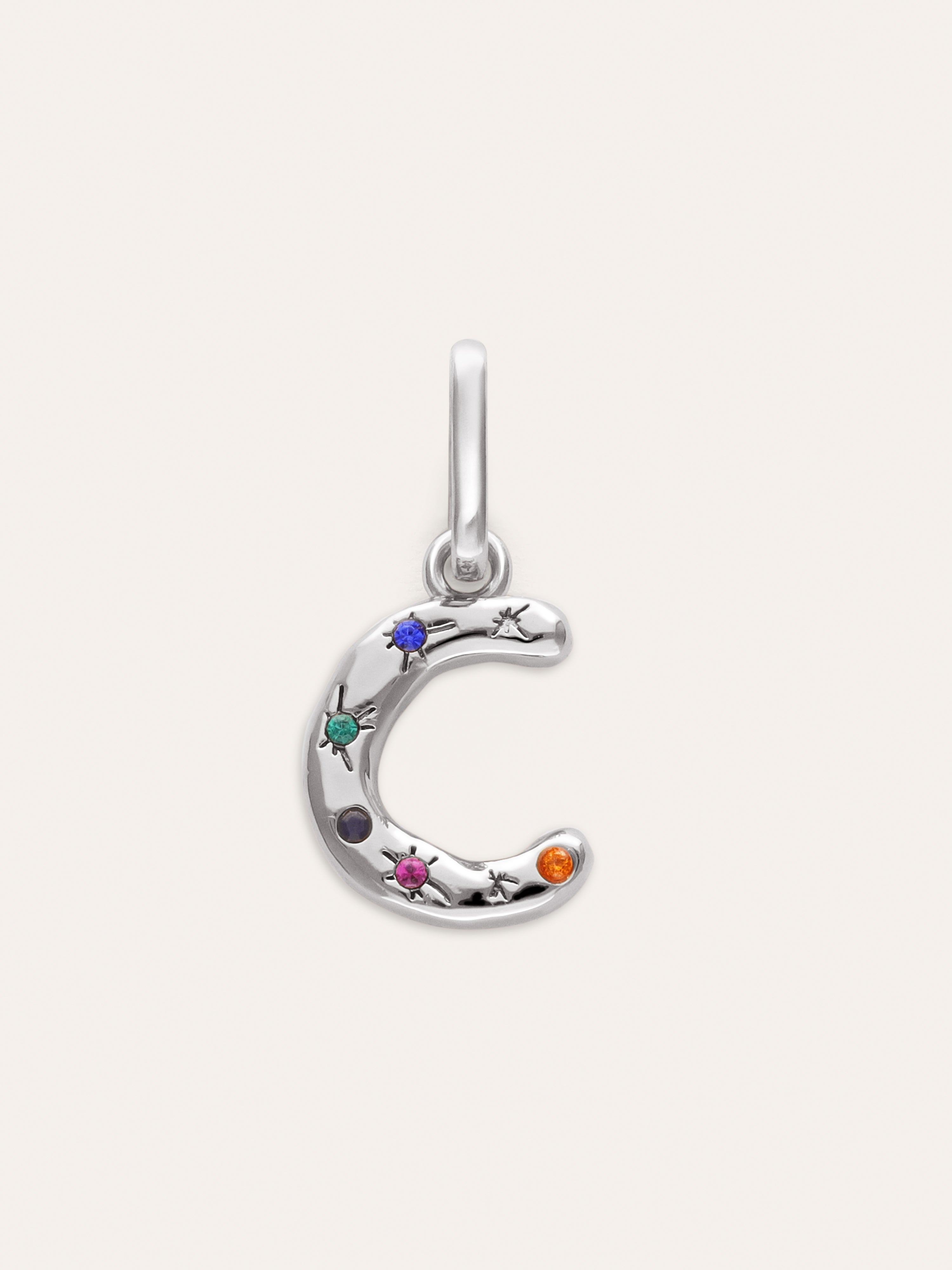 Personalized Initial Charm Organic Colors