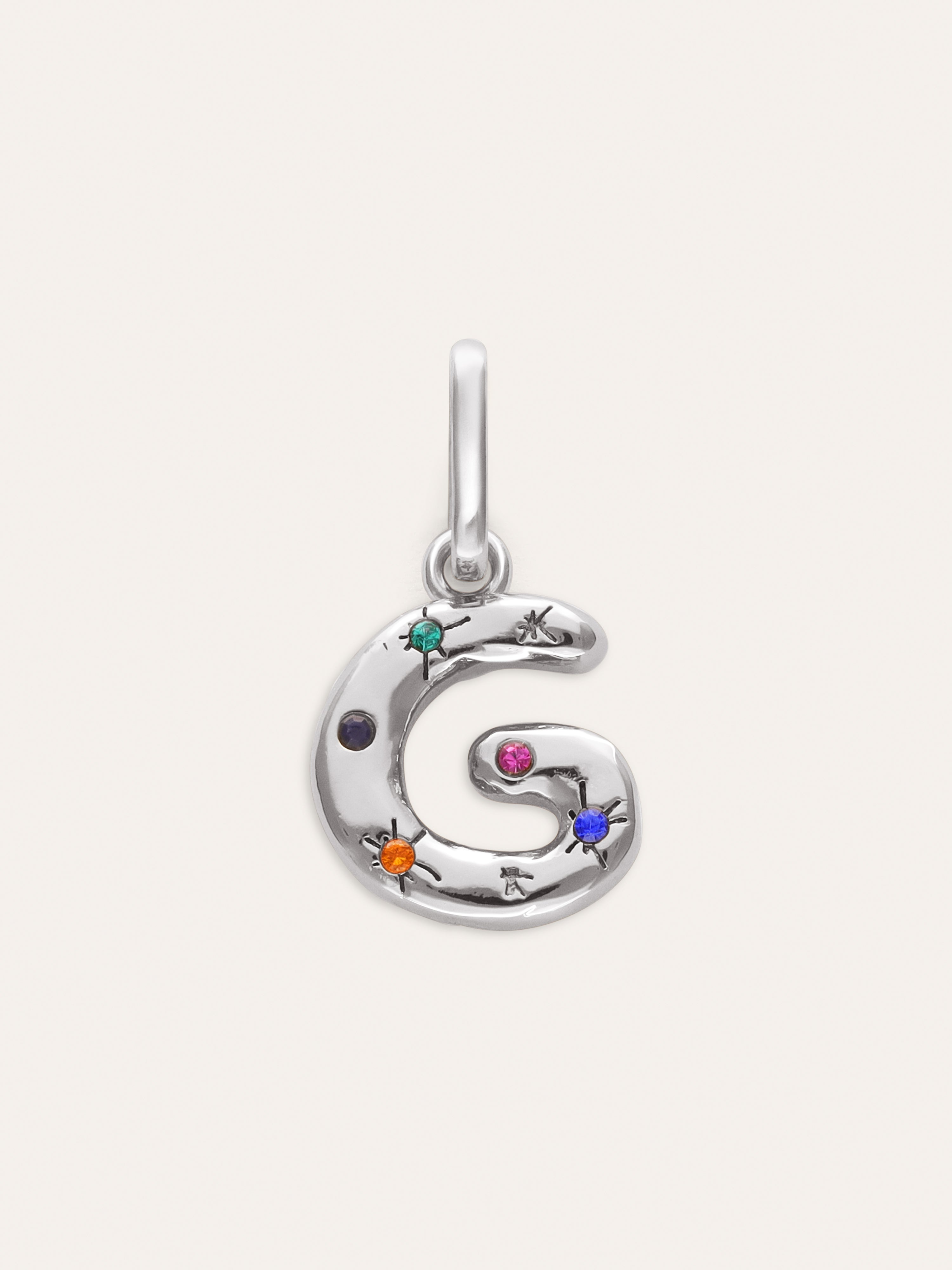 Personalized Initial Charm Organic Colors