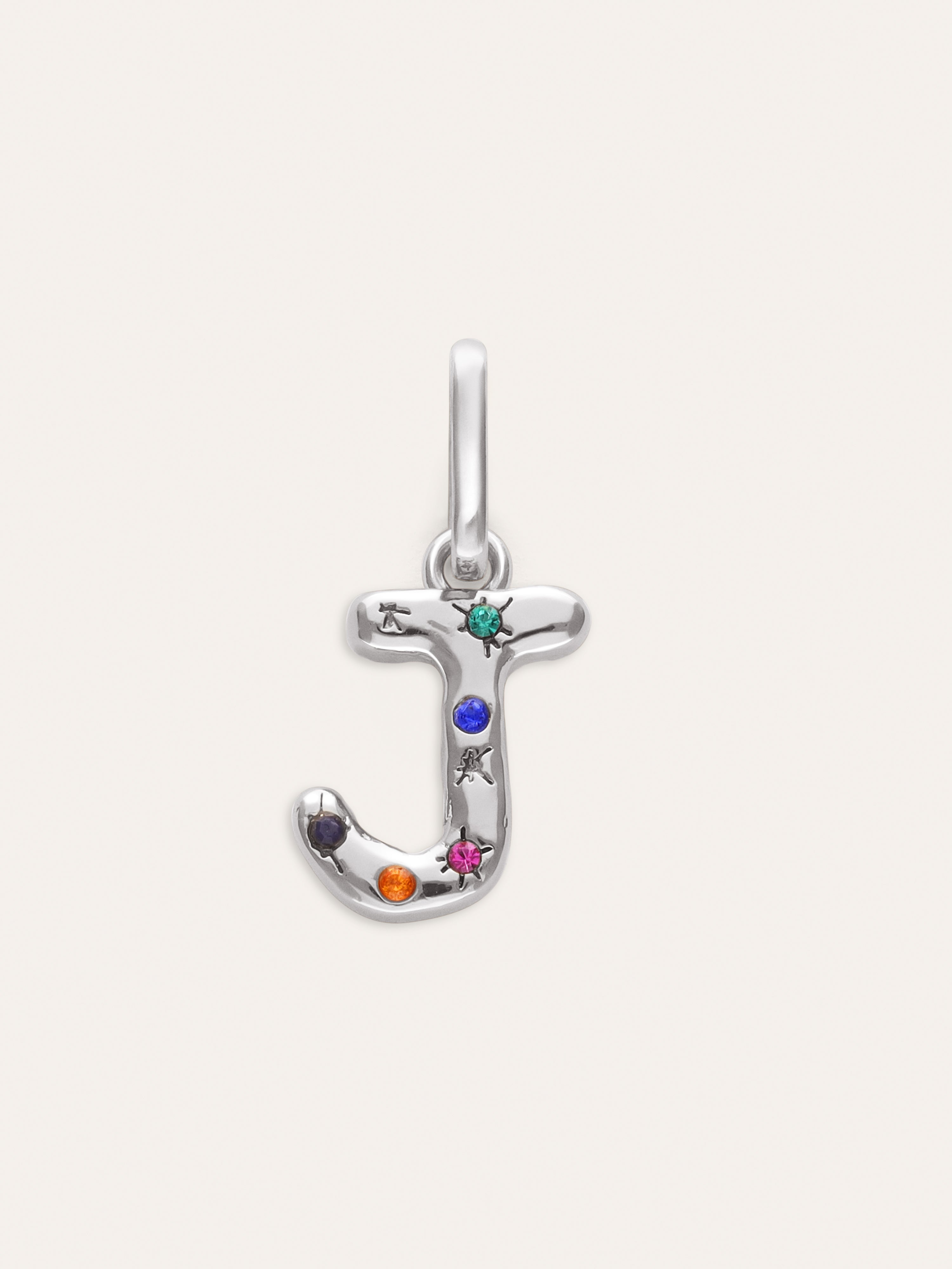 Personalized Initial Charm Organic Colors
